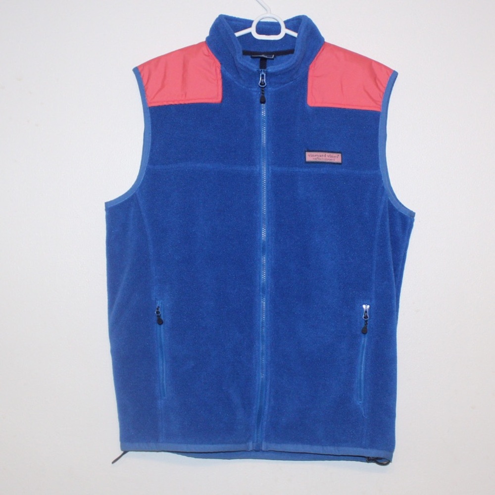 Vineyard Vines Men's Fleece Sleeveless Vest Blue